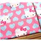 pink Hello Kitty Fabric with blue hearts kawaii 0.5m