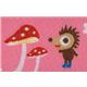 pink animals trim woven ribbon mushroom hedgehog bee