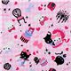 pink canvas fabric kitty presents Japan kawaii