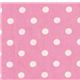 rosa Canvas Stoff mit Polka Punkten