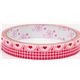 pink checker hearts Deco Scotch Tape cute kawaii