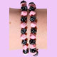 black-pink dices necklace