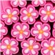 pinke Blumen Miniatur Fimo Ton Stangen 5 St�ck