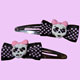Girly skull hairclips