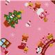 pink kawaii Christmas fabric panda Santa Claus