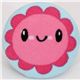 pinke lachende Blume Knopf Robert Kaufman Stoffknopf