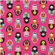 pinker Matroschka Kokka Oxfordstoff kawaii aus Japan