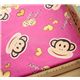 pinker Affen Stoff mit Herzen Happy Monkey 0,5m