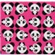 pink panda Kokka oxford cloth fabric from Japan