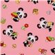 pink panda fabric fly agaric from Japan kawaii