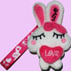 white kawaii Love-chan Bunny cellphone charm