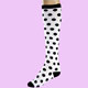 white polka dots Knee Socks