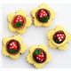 cute strawberry cookie kawaii miniature deco 5 pieces