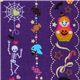 purple Halloween kawaii fabric matryoshka cat sweets