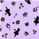 purple Japanese fabric Alice in Wonderland Cosmo