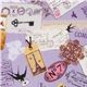 purple Japanese fabric France mail swallows
