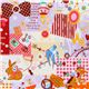 purple kawaii fabric France animals sweets Japan