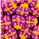 purple presents miniature cane clay sticks DIY 5 pcs