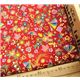 roter Stoff mit F�cher, Blumen und Deko 0,5m