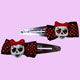 Girly skull hairclips