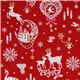 red kawaii Christmas fabric Bambi bunny glitter Japan