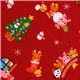red kawaii Christmas fabric panda Santa Claus