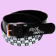 black belt with skulls and stars