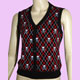 black-red vest with skulls & checker size M