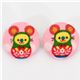 small matryoshka mouse buttons pink Kokka fabric button