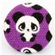 small panda bear button purple Kokka fabric button