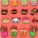 sponge sticker Japanese snacks with animals
