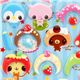 Schaumstoff Sticker Tiere mit verschiedenen H�ten s�ss