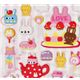 sponge sticker bunny cake donuts kawaii