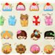 kawaii sponge sticker girls food animals Japan