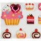sponge sticker small cake cupcakes cute kawaii