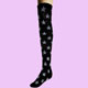 black stars Overknees Socks