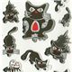 Emo schwarze Katzen Sticker Aufkleber Kitty