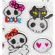 Kawaii Totenkopf Sticker Katzen Aufkleber