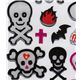 Totenkopf Sticker Emo Flederm�use Aufkleber