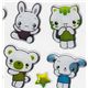 Kawaii Hasen B�ren Sticker Aufkleber