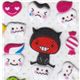 kawaii Z�hne Sticker Karies Teufel Aufkleber