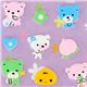 Kawaii Dogs Spongy Sticker Mushroom