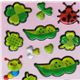 kawaii Sticker Raupe Kleeblatt Aufkleber