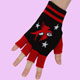 black swallow stars fingerless gloves