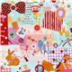 turquoise kawaii fabric France animals sweets Japan