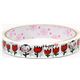 white Deco Scotch Tape funny tulips with face