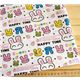 white Love Bunny Canvas Fabric strawberry 0.5m