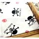 white Skull Fabric roses gothic 0.5m