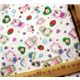 weisser Katzen Stoff Erdbeeren Japan kawaii 0,5m