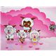 weiss-rosa Sch�fchen Familie Stoff Japan 0,5m